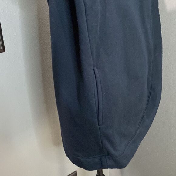 Marled Black Hooded Sweatshirt Open front Cardigan Sweater - Picture 7 of 11